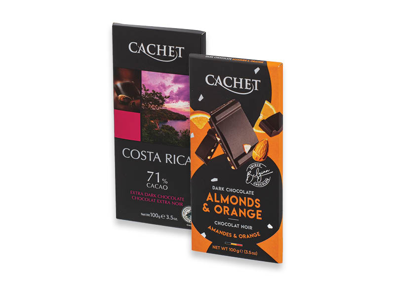 Šokolado plytelė CACHET
			, 
				 100 g, 2 rūšių, 13,90 Eur/kg. A lygio parduotuvėse