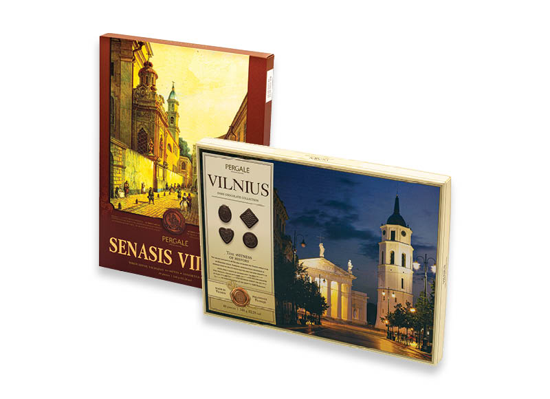 Saldainių dėžutė SENASIS VILNIUS ir VILNIAUS ASORTI
			, 
				 348 g, 2 rūšių, 11,47 Eur/kg