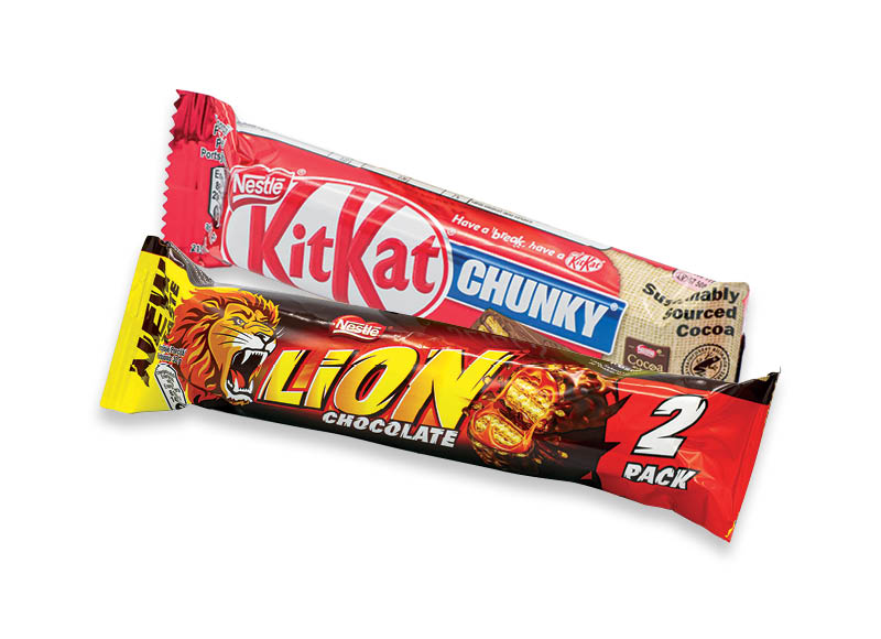 Šokoladinis batonėlis LION, KIT KAT
			, 
				 5 rūšių. A lygio parduotuvėse. Ir IKI EXPRESS. Pasiūlymas galioja iki 2023 07 09