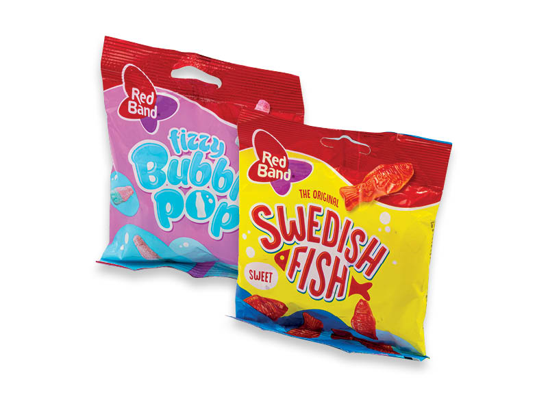 Guminukai RED BAND, kramtomieji saldainiai TUTTI FRUTTI
			, 
				 100 g, 4 rūšių, 9,90 Eur/kg. A lygio parduotuvėse