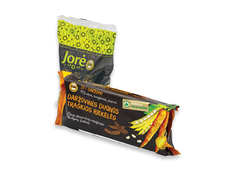 JORĖS, DARŽOVINĖMS paskrudintos duonos riekelėms
			, 
				 120 g, 150 g, 300 g, 3 rūšių. A lygio parduotuvėse
