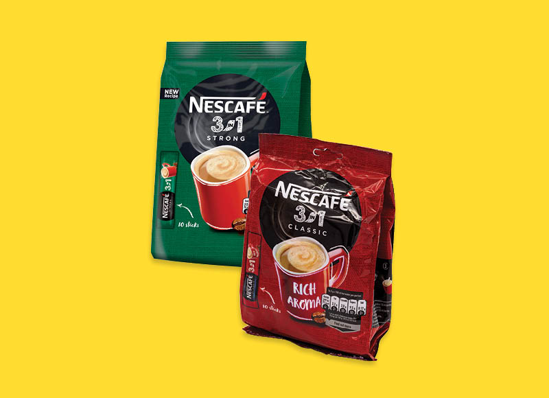 Tirpiosios kavos gėrimams maišeliuose NESCAFE
			, 
				 10 vnt/pak. 5 rūšių. Ir IKI EXPRESS