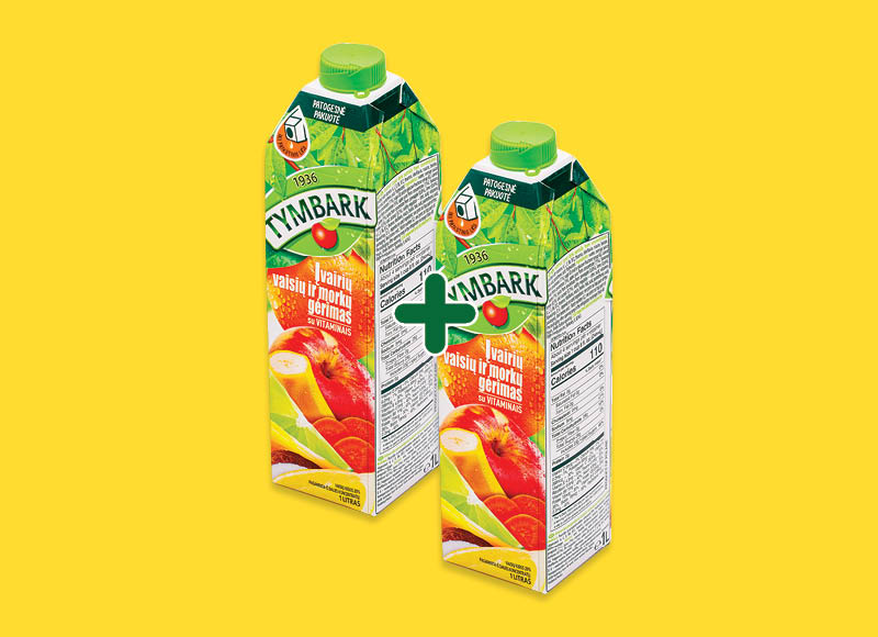 Įvairių vaisių ir morkų gėrimas TYMBARK
,
1 l, 1,79 Eur/vnt. Ir IKI EXPRESS Įvairių vaisių ir morkų gėrimas TYMBARK
,
1 l, 1,79 Eur/vnt. Ir IKI EXPRESS