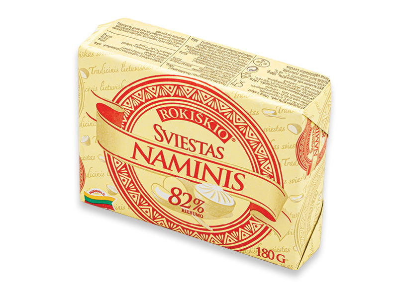 ROKIŠKIO NAMINIS sviestas
			, 
				 180 g, 82 % rieb., 6,94 Eur/kg. Ir IKI EXPRESS