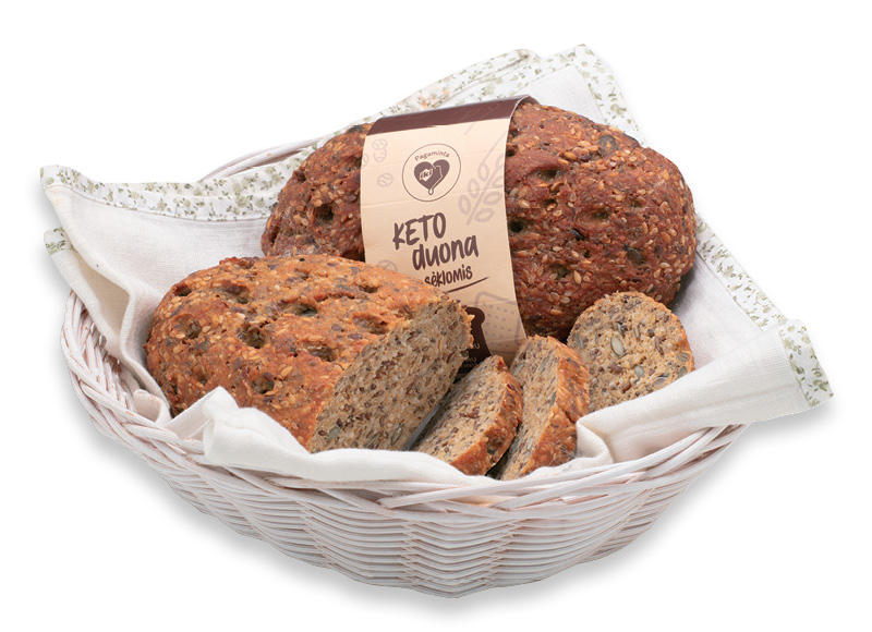 KETO duona su sėklomis
			, 
				 250 g, 7,96 Eur/kg. A (1) lygio parduotuvėse