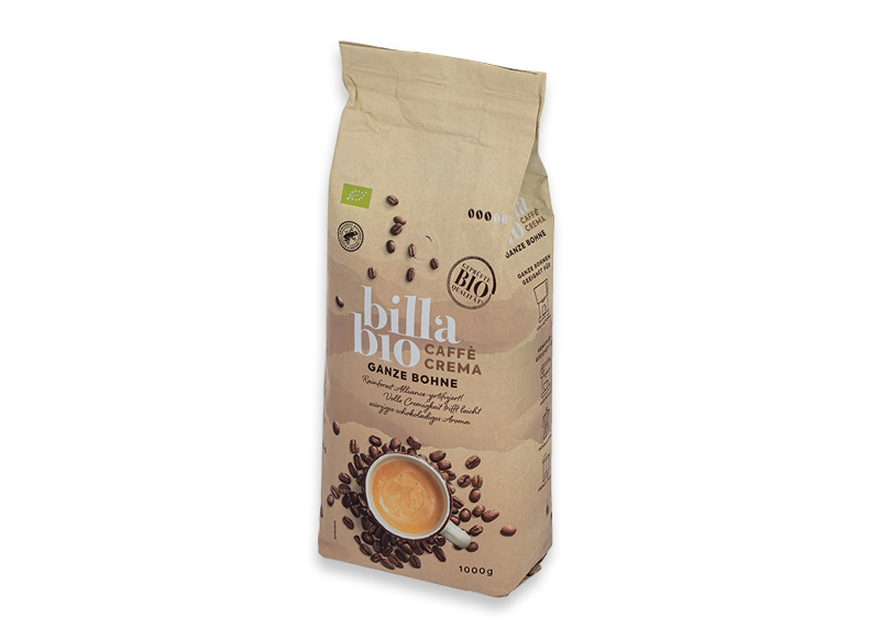 BILLA BIO kavos pupelės CREMA
			, 
				 1 kg. A lygio parduotuvėse