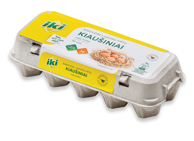 IKI vištų kiaušiniai rudu lukštu
,
10 vnt., M dydžio, 0,17 Eur/vnt. Ir IKI EXPRESS IKI vištų kiaušiniai rudu lukštu
,
10 vnt., M dydžio, 0,17 Eur/vnt. Ir IKI EXPRESS