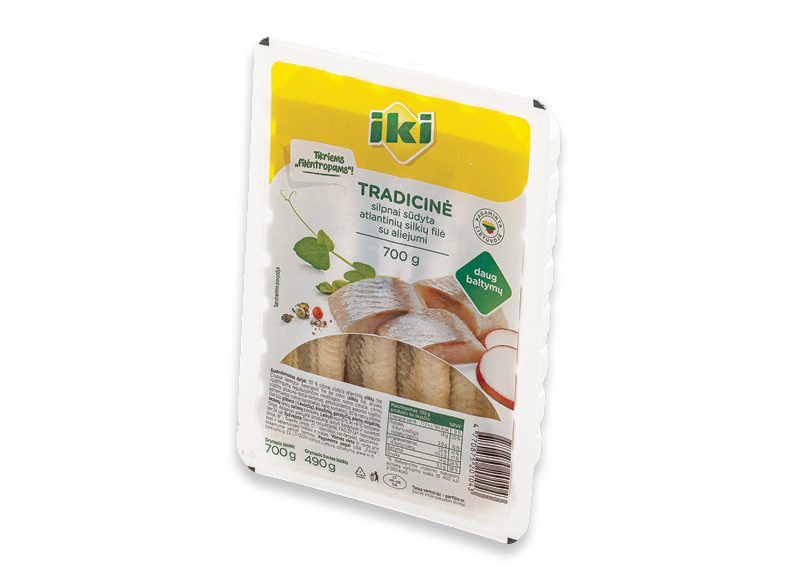 IKI TRADICINĖ silpnai sūdyta atlantinių silkių filė su aliejumi
,
700 g, 4,84 Eur/kg IKI TRADICINĖ silpnai sūdyta atlantinių silkių filė su aliejumi
,
700 g, 4,84 Eur/kg