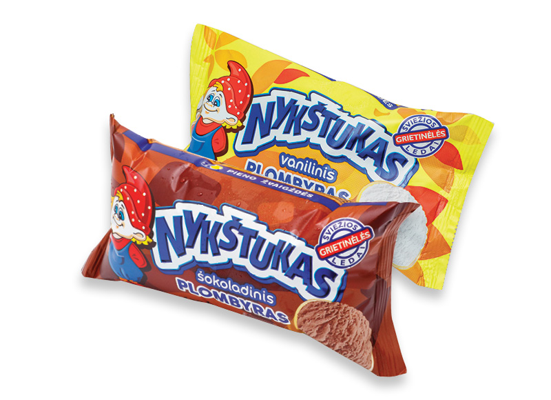 Valgomieji ledai NYKŠTUKAS vafliniame puodelyje
			, 
				 130 ml, 2 rūšių, 6,08 Eur/l