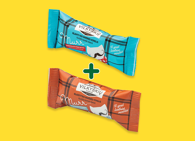 Glaistytas varškės sūrelis MURR
			, 
				 40 g, 3 rūšių, 0,59 Eur/vnt.