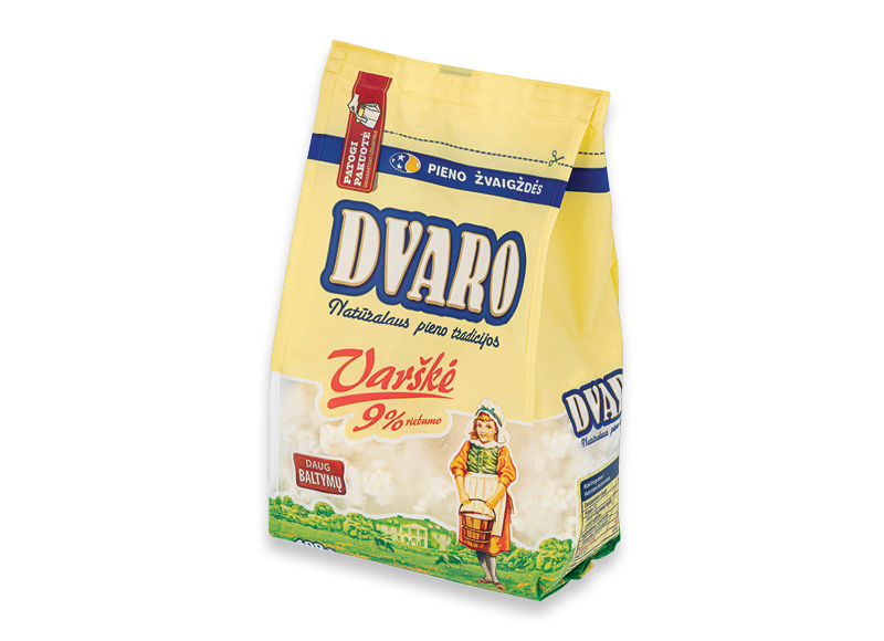 DVARO varškė
			, 
				 400 g, 9 % rieb., 6,48 Eur/kg