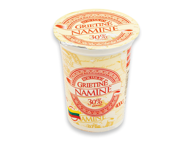 ROKIŠKIO NAMINĖ grietinė
			, 
				 400 g, 30 % rieb. 4,98 Eur/kg. Ir IKI EXPRESS