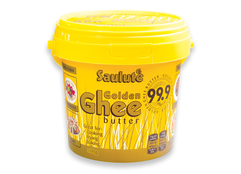 Lydytas sviestas SAULUTĖ GOLDEN GHEE
			, 
				 500 g, 99,9 % rieb., 15,98 Eur/kg. A lygio parduotuvėse