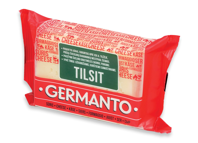 GERMANTO sūris TILSIT
,
240 g, 45 % rieb., 6,63 Eur/kg. A lygio parduotuvėse GERMANTO sūris TILSIT
,
240 g, 45 % rieb., 6,63 Eur/kg. A lygio parduotuvėse