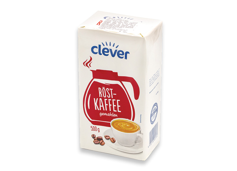 CLEVER skrudinta malta kava
			, 
				 500 g, 9,38 Eur/kg