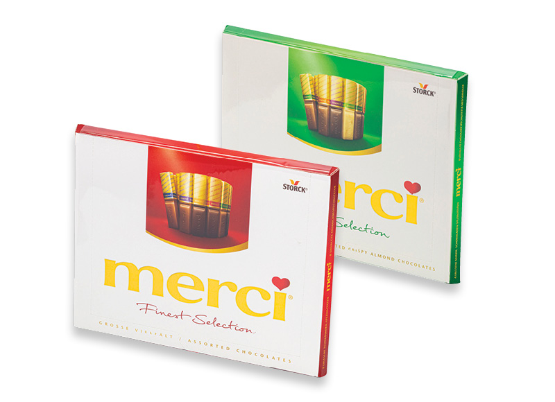 Saldainių dėžutė MERCI
			, 
				 250 g, 2 rūšių, 17,96 Eur/kg. Ir IKI EXPRESS