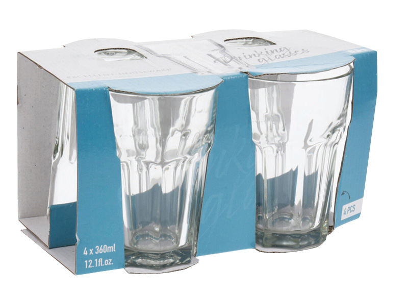 Stiklinių rinkinys
			, 
				 4 vnt./rink., 360 ml