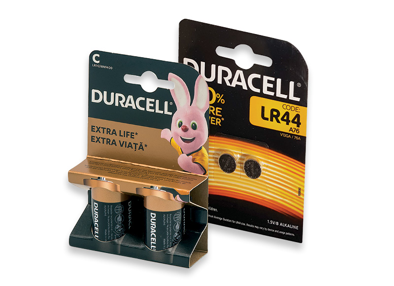 Elementams DURACELL
			, 
				 Įvairių rūšių