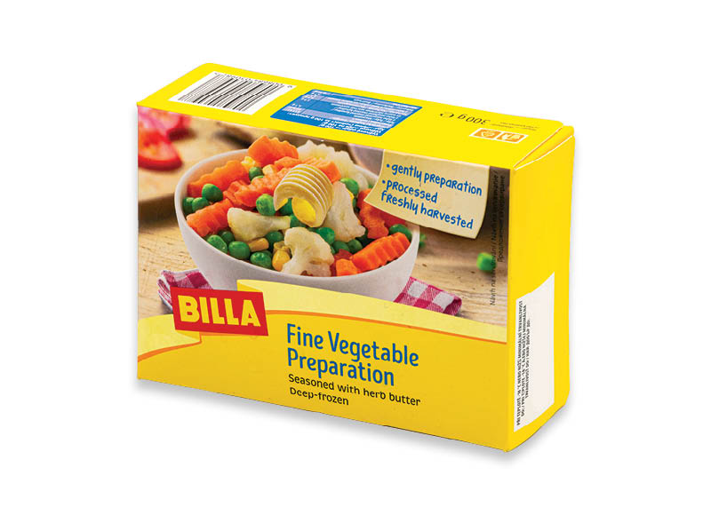 BILLA daržovių mišinys su sviestu ir žolelėmis
			, 
				 300 g, 3,30 Eur/kg