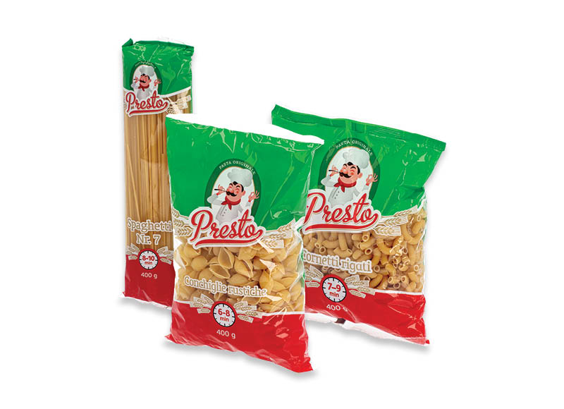 Makaronai PRESTO
			, 
				 400 g, 6 rūšių, 1,63 Eur/kg