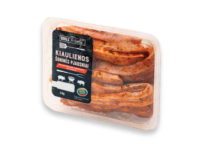 GRILL PARTY kiaulienos šoninės pjausniai su kaulu pikantiškame marinate
			, 
				 1 kg