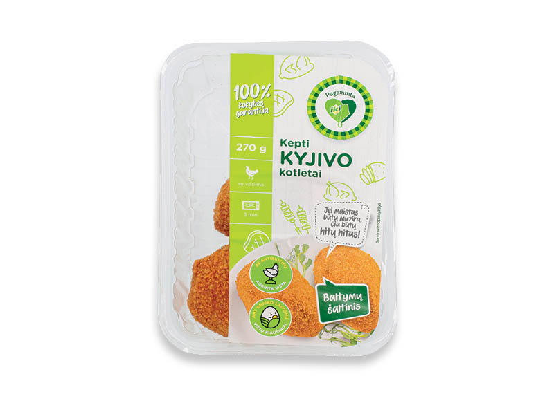 PAGAMINTA IKI kepti fasuoti KYJIVO kotletai
			, 
				 270 g, 12,56 Eur/kg. Ir IKI EXPRESS