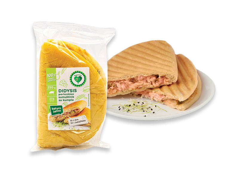 PAGAMINTA IKI DIDYSIS perlenktas sumuštinis su kumpiu
			, 
				 250 g, 11,56 Eur/kg. Ir IKI EXPRESS