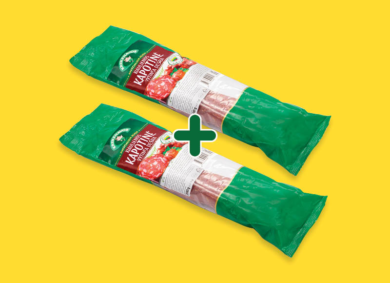 Vytinta kiaulienos KAPOTINĖ dešra
			, 
				 200 g, 5,49 Eur/kg