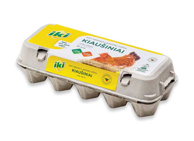 IKI ant kraiko laikomų vištų kiaušiniai
,
Skirtingų dydžių, rudu lukštu, 10 vnt., 0,18 Eur/vnt. Ir IKI EXPRESS IKI ant kraiko laikomų vištų kiaušiniai
,
Skirtingų dydžių, rudu lukštu, 10 vnt., 0,18 Eur/vnt. Ir IKI EXPRESS