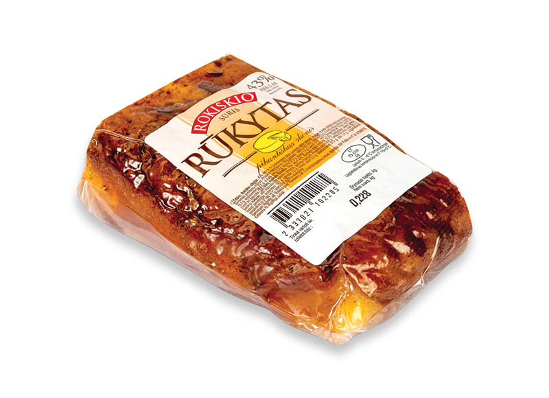 ROKIŠKIO rūkytas pikantiškas sūris
			, 
				 1 kg, 43 % rieb.