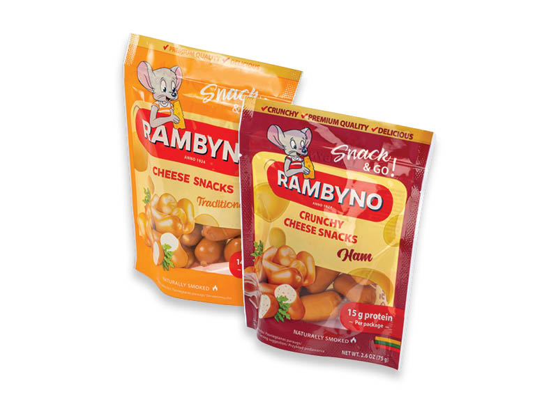 Lydytas rūkytas sūrio užkandis RAMBYNO
			, 
				 75 g, 45 % rieb., 2 rūšių, 13,20 Eur/kg. Ir IKI EXPRESS