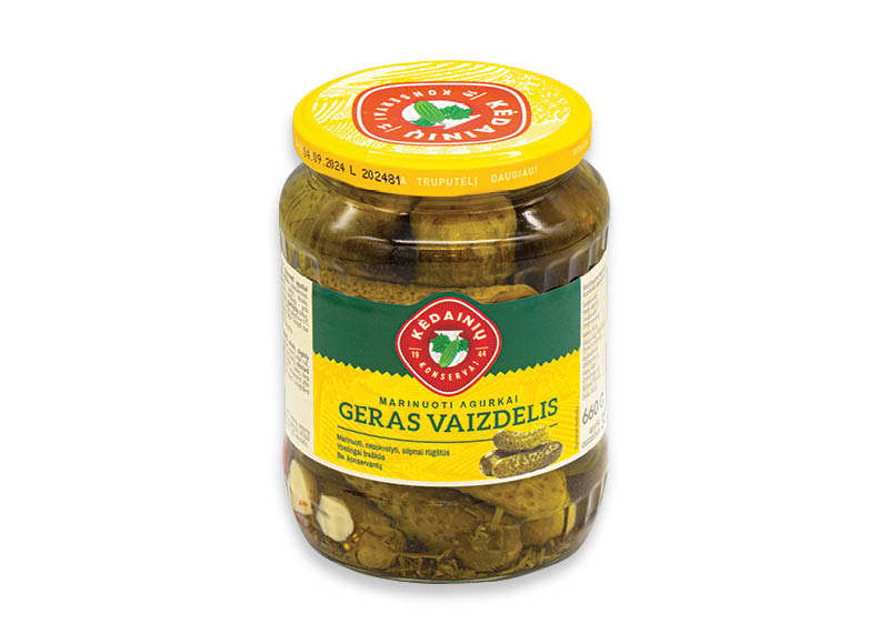 Marinuoti KĖDAINIŲ agurkai GERAS VAIZDELIS
,
660 g, 1,95 Eur/kg Marinuoti KĖDAINIŲ agurkai GERAS VAIZDELIS
,
660 g, 1,95 Eur/kg