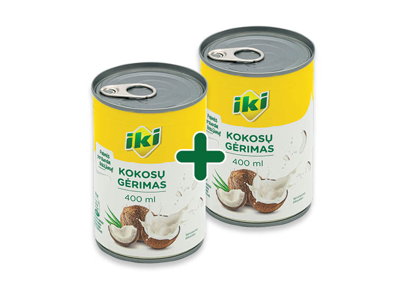 IKI kokosų gėrimas
,
400 ml, 1,79 Eur/vnt. IKI kokosų gėrimas
,
400 ml, 1,79 Eur/vnt.