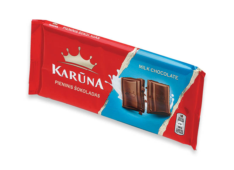 Pieninis šokoladas KARŪNA
			, 
				 80 g, 11,13 Eur/kg. Ir IKI EXPRESS