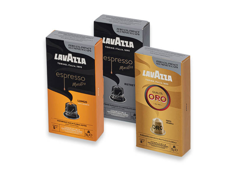 Kavos kapsulės LAVAZZA (NESPRESSO tipo)
			, 
				 10 vnt./pak., 3 rūšių 0,34 Eur/vnt.