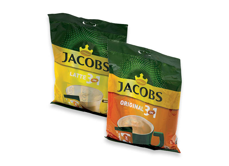 Tirpios kavos gėrimas JACOBS (maišeliai po 10 vnt.)
			, 
				 125 g, 140 g, 152 g, 3 rūšių. Ir IKI EXPRESS