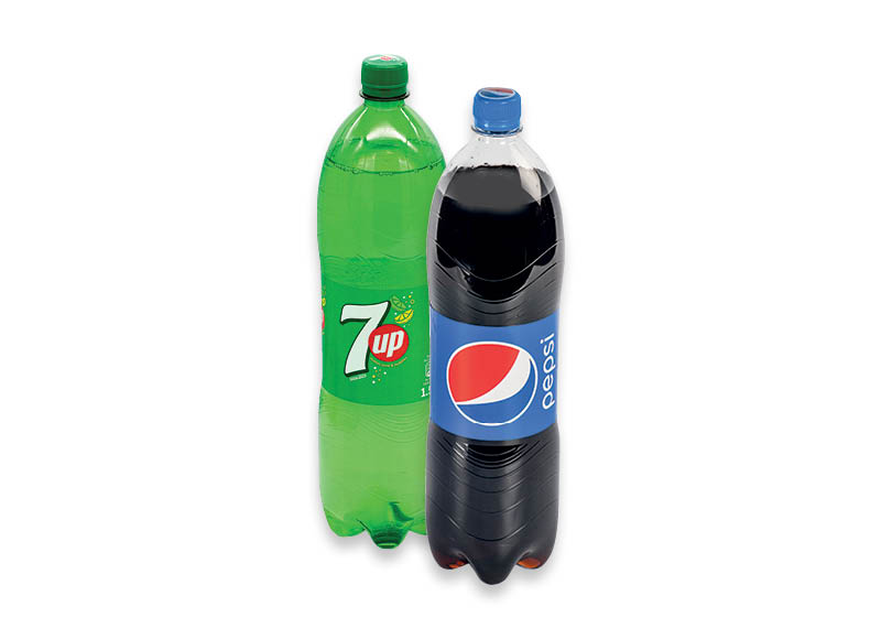Gazuotas gėrimas PEPSI, 7UP, MIRINDA
,
1,5 l, 6 rūšių, 0,90 Eur/l (taros užstato vertė į gėrimo kainą neįskaičiuota) Gazuotas gėrimas PEPSI, 7UP, MIRINDA
,
1,5 l, 6 rūšių, 0,90 Eur/l (taros užstato vertė į gėrimo kainą neįskaičiuota)