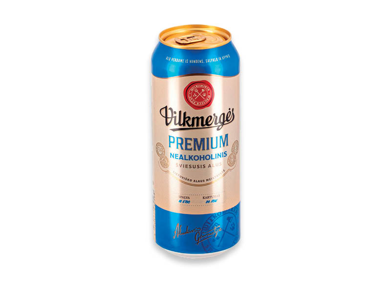 Nealkoholinis alus VILKMERGĖS PREMIUM
			, 
				 0,5 l, 1,78 Eur/l (taros užstato vertė į gėrimo kainą neįskaičiuota)