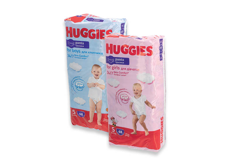 HUGGIES PANTS sauskelnėms
			, 
				 48 vnt., 52 vnt., 4 rūšių