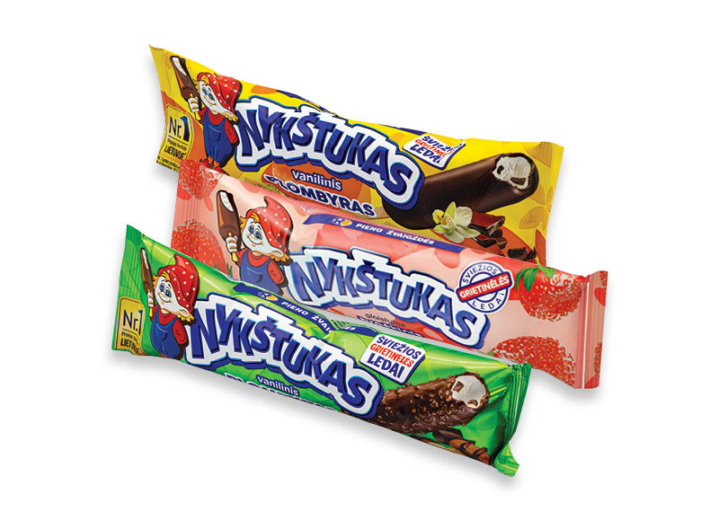 Valgomiesiems ledams NYKŠTUKAS ant pagaliuko
			, 
				 60 ml, 80 ml, 8 rūšių. Ir IKI EXPRESS