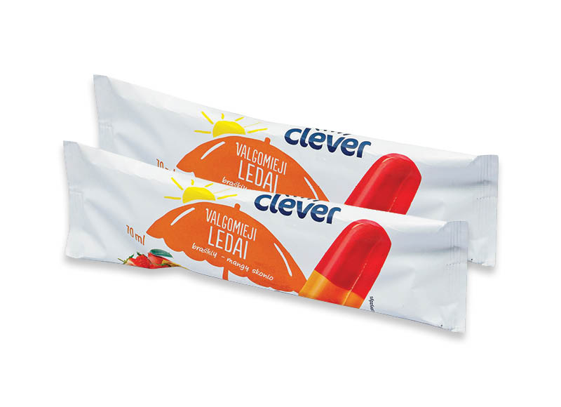 CLEVER valgomieji ledai braškių, mangų skonio
			, 
				 70 ml, 8,43 Eur/l