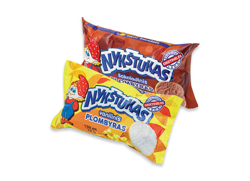 Valgomieji ledai NYKŠTUKAS vafliniame puodelyje
			, 
				 130 ml, 2 rūšių, 5,31 Eur/l