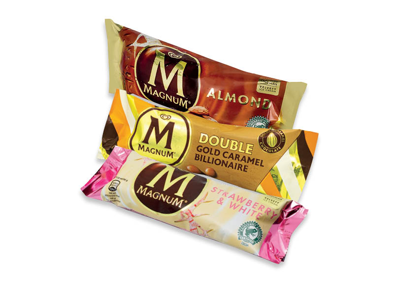 Valgomieji ledai MAGNUM ant pagaliuko
			, 
				 6 rūšių. Ir IKI EXPRESS