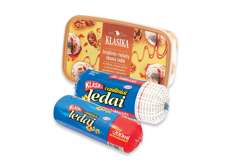 Valgomiesiems ledams KLASIKA
			, 
				 0,5, 1 L, 4 rūšys