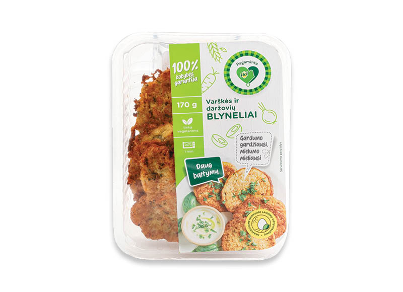 PAGAMINTA IKI daržovių ir varškės blyneliai
			, 
				 170 g, 11,71 Eur/kg