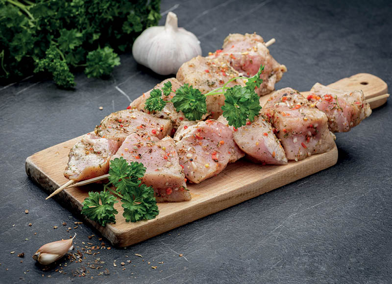 POPULIARUSIS kiaulienos šašlykas
			, 
				 (sveriamoje vitrinoje) 1 kg