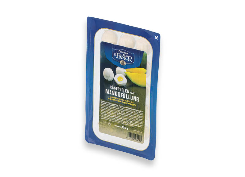 Mangais įdaryti sūrio perlai EL PASTOR
			, 
				 125 g, 45 % rieb., 23,92 Eur/kg