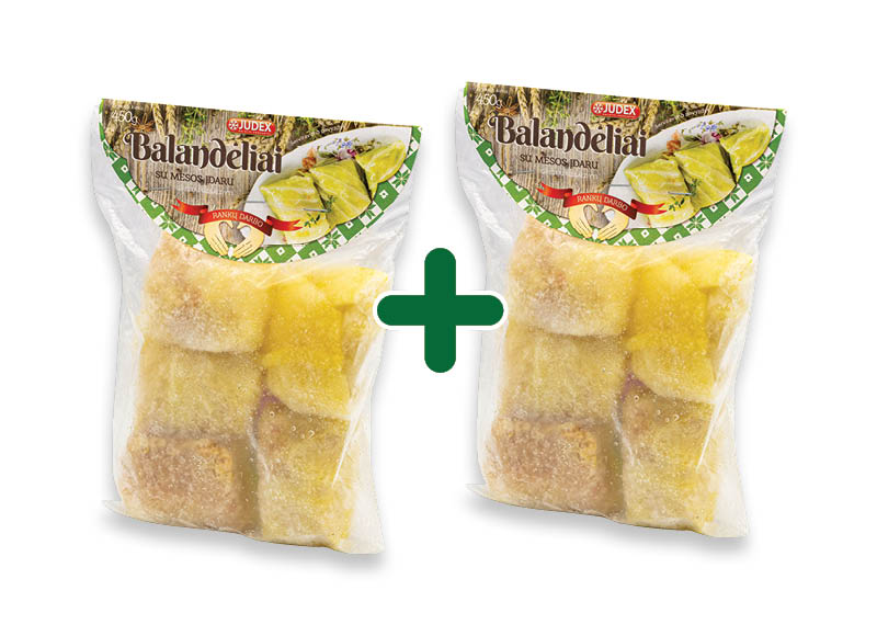 Šaldytyti balandėliai su mėsos įdaru JUDEX
			, 
				 450 g, 4,29 Eur/vnt.