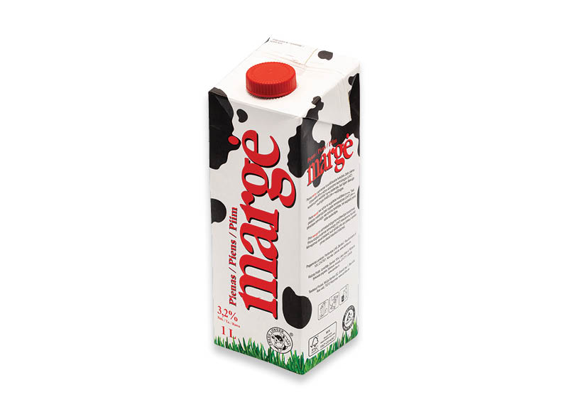 UAT pienas MARGĖ
			, 
				 1 l, 3,2 % rieb.