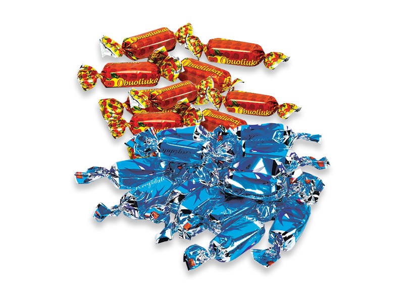 Sveriami saldainiai KREGŽDUTĖ ir OBUOLIUKAI
			, 
				 1 kg, 2 rūšių